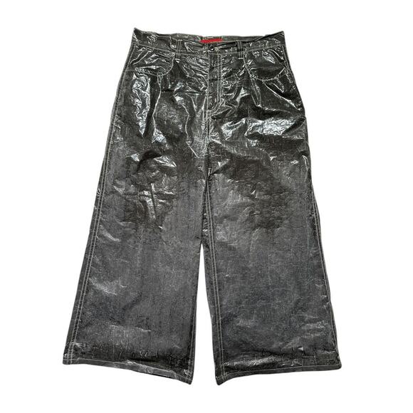 Nylon crinkled ultra wide pant - Picture 1 of 3